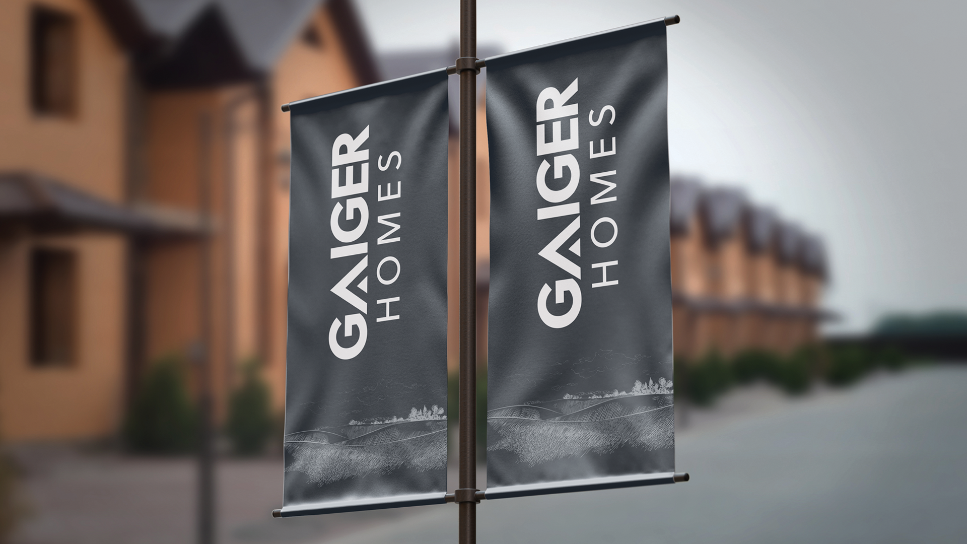 Flag mockup for Gaiger Homes