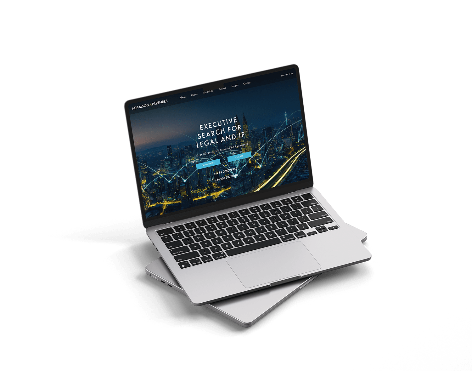 Adamson & Partners website mockup