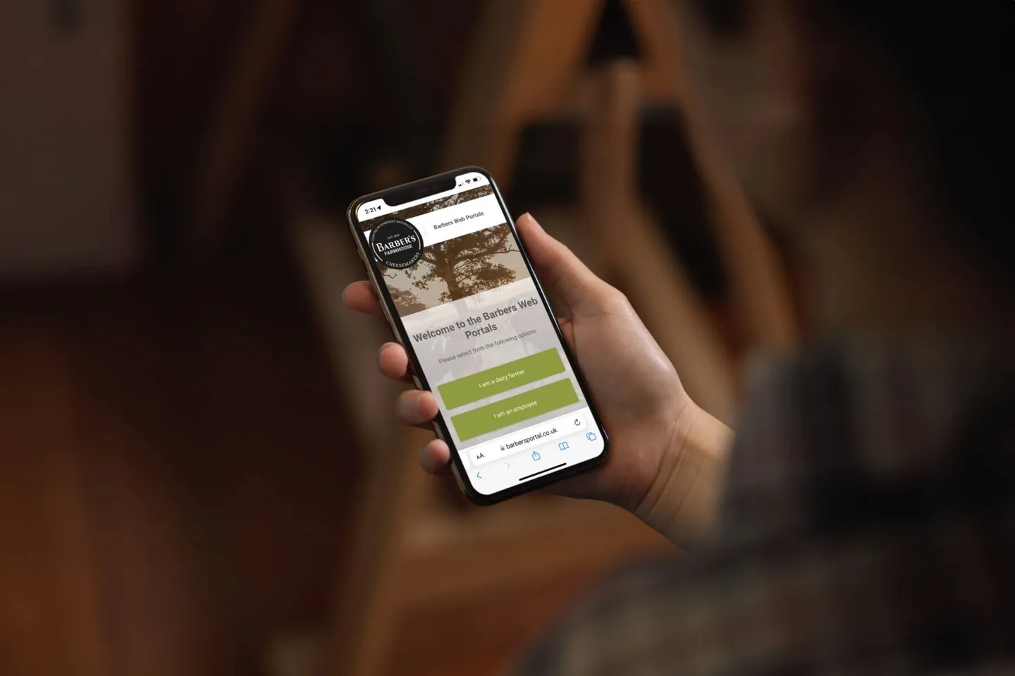 Barber's mobile mockup