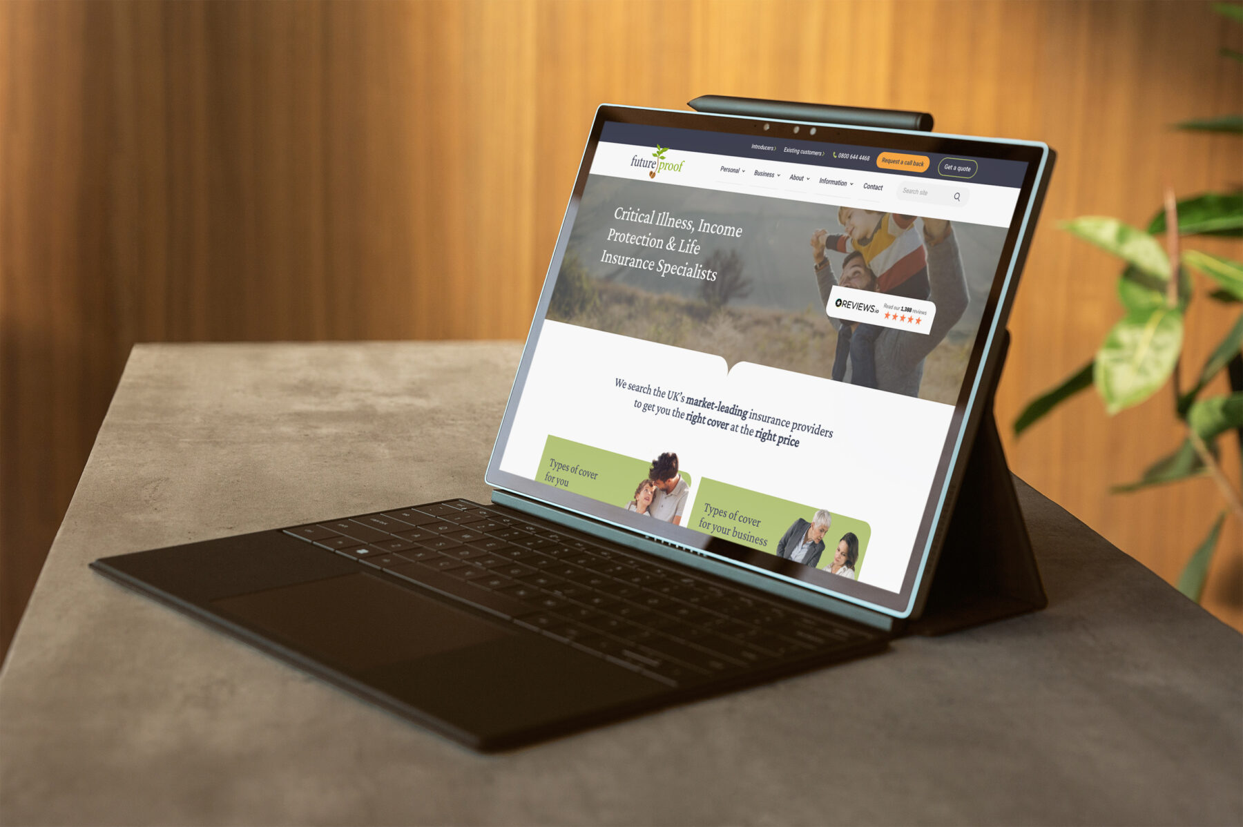 Future Proof website mockup