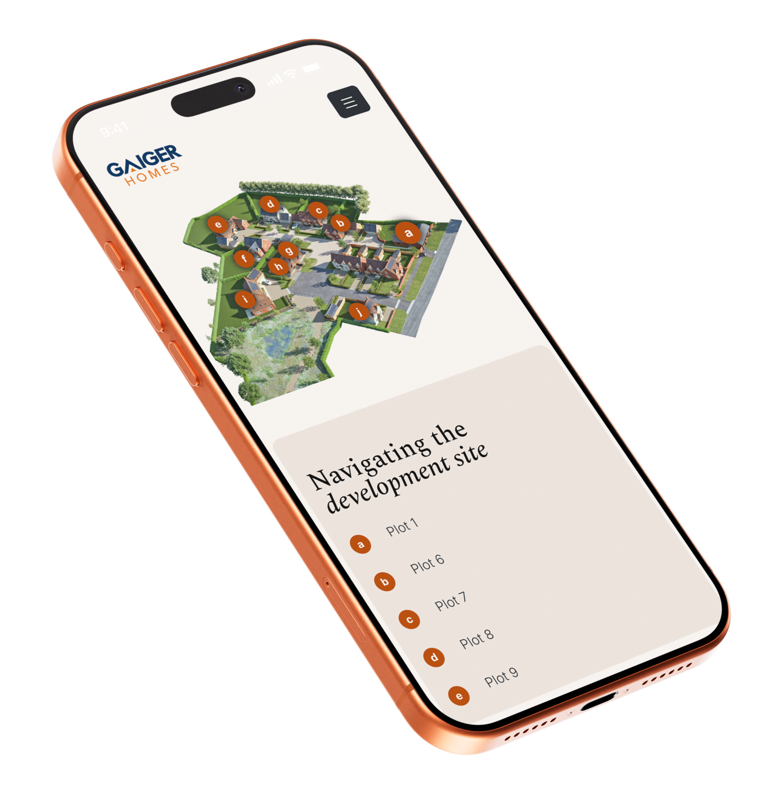 Gaiger Homes iPhone mockup