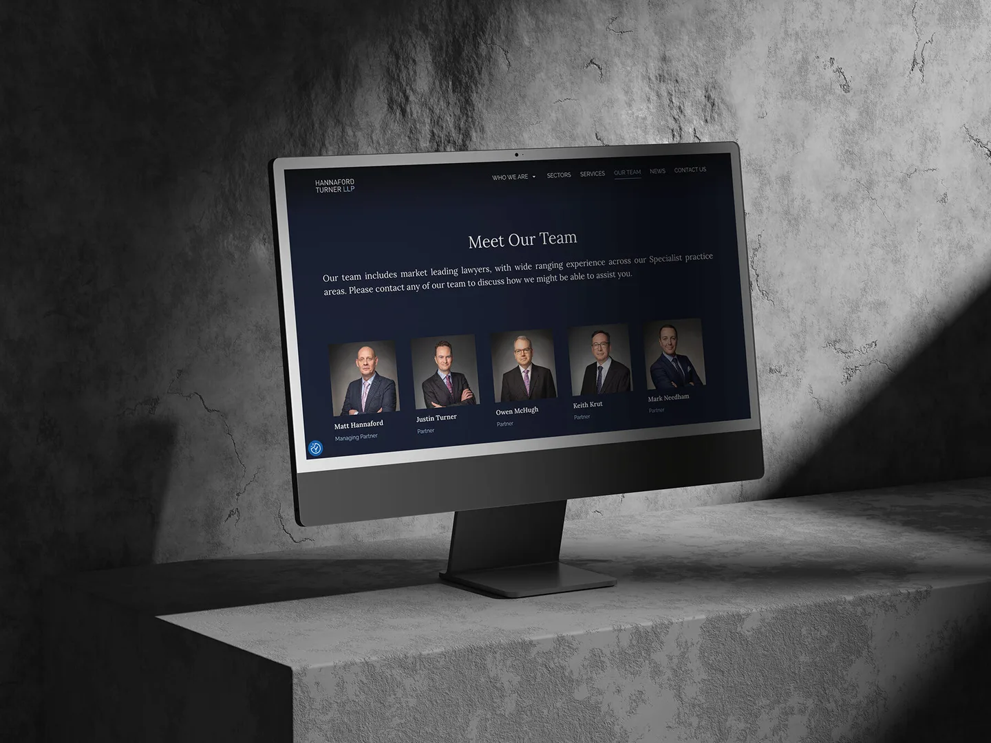 Hannaford Turner website mockup
