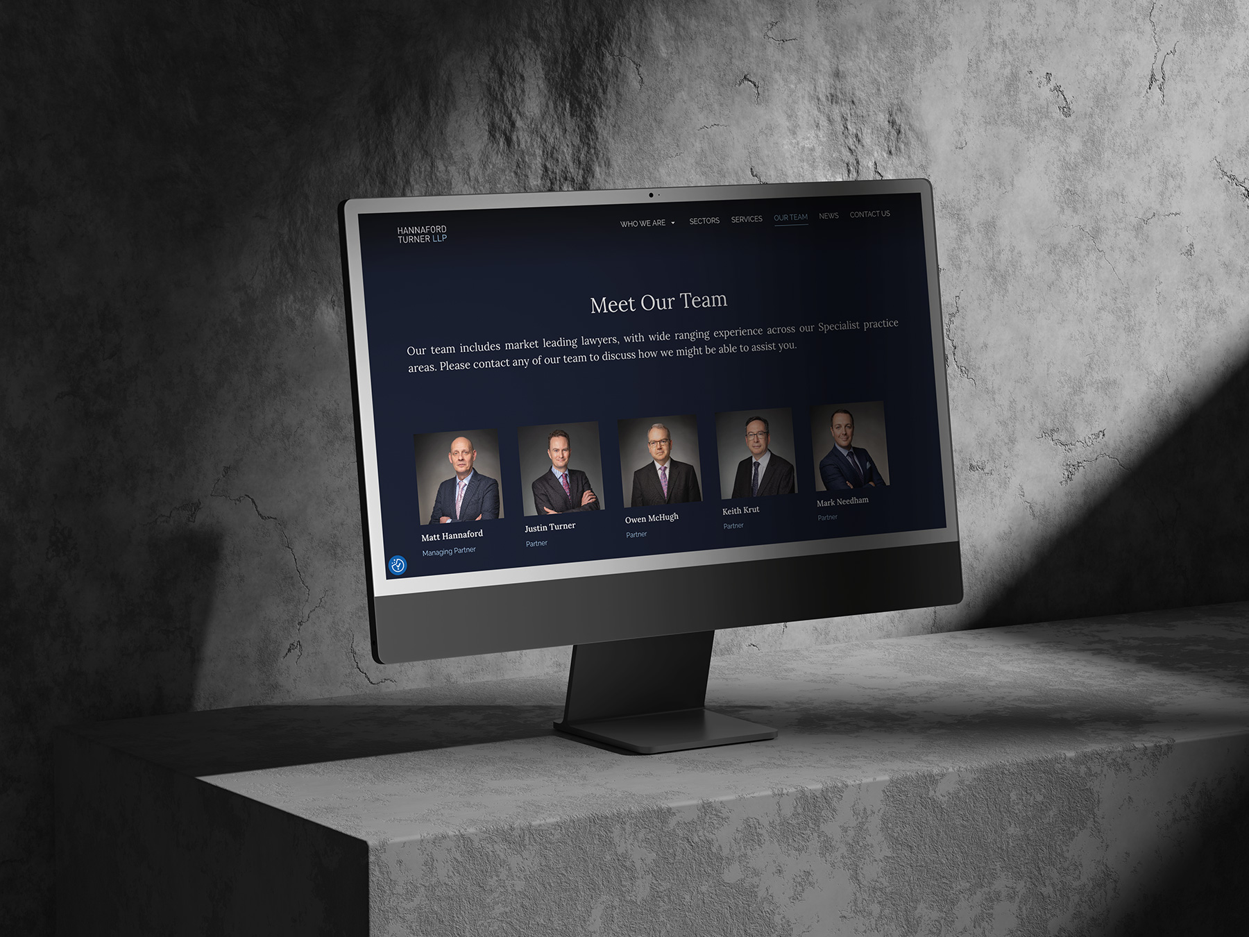 Hannaford Turner website mockup
