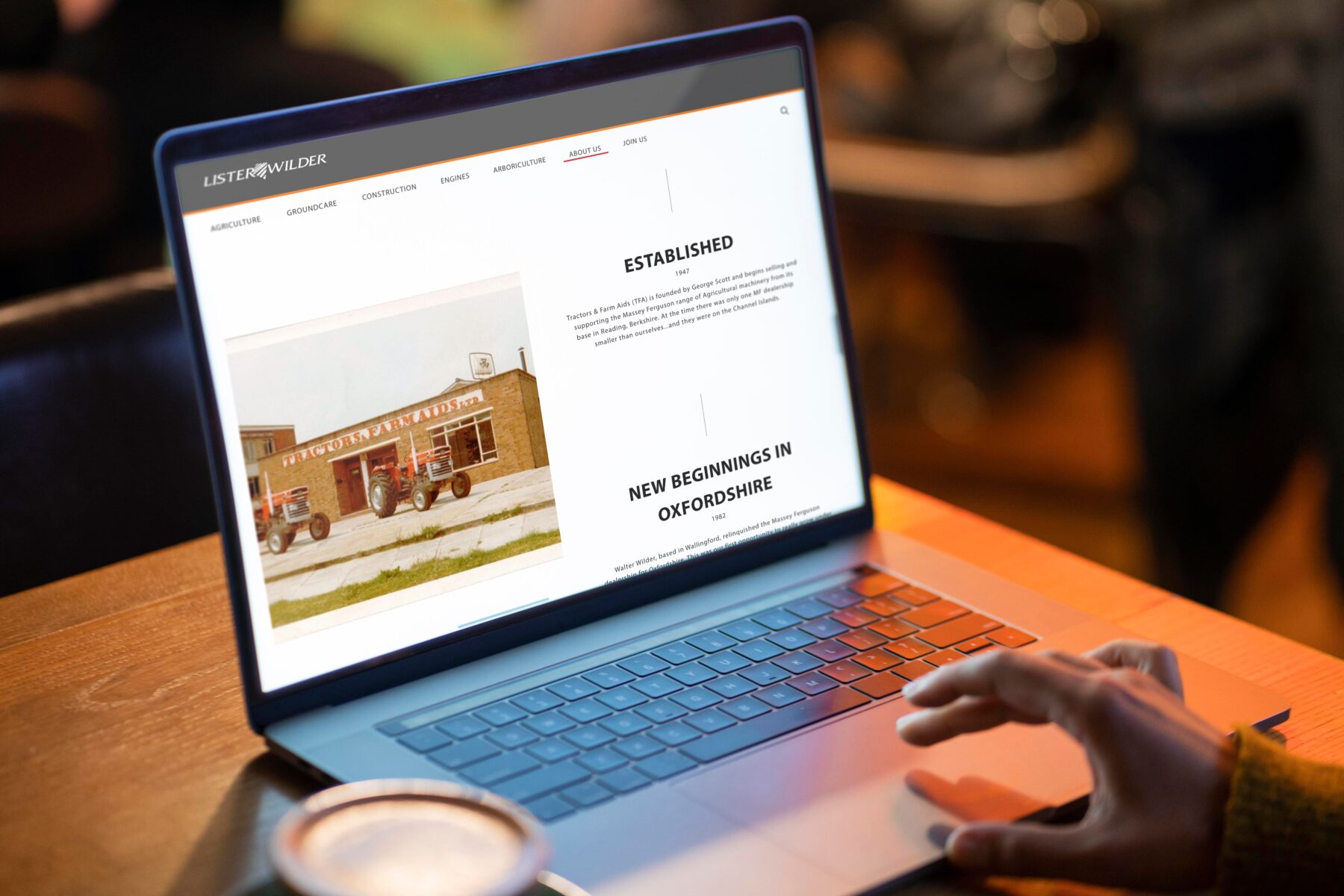 Lister Wilder website mockup