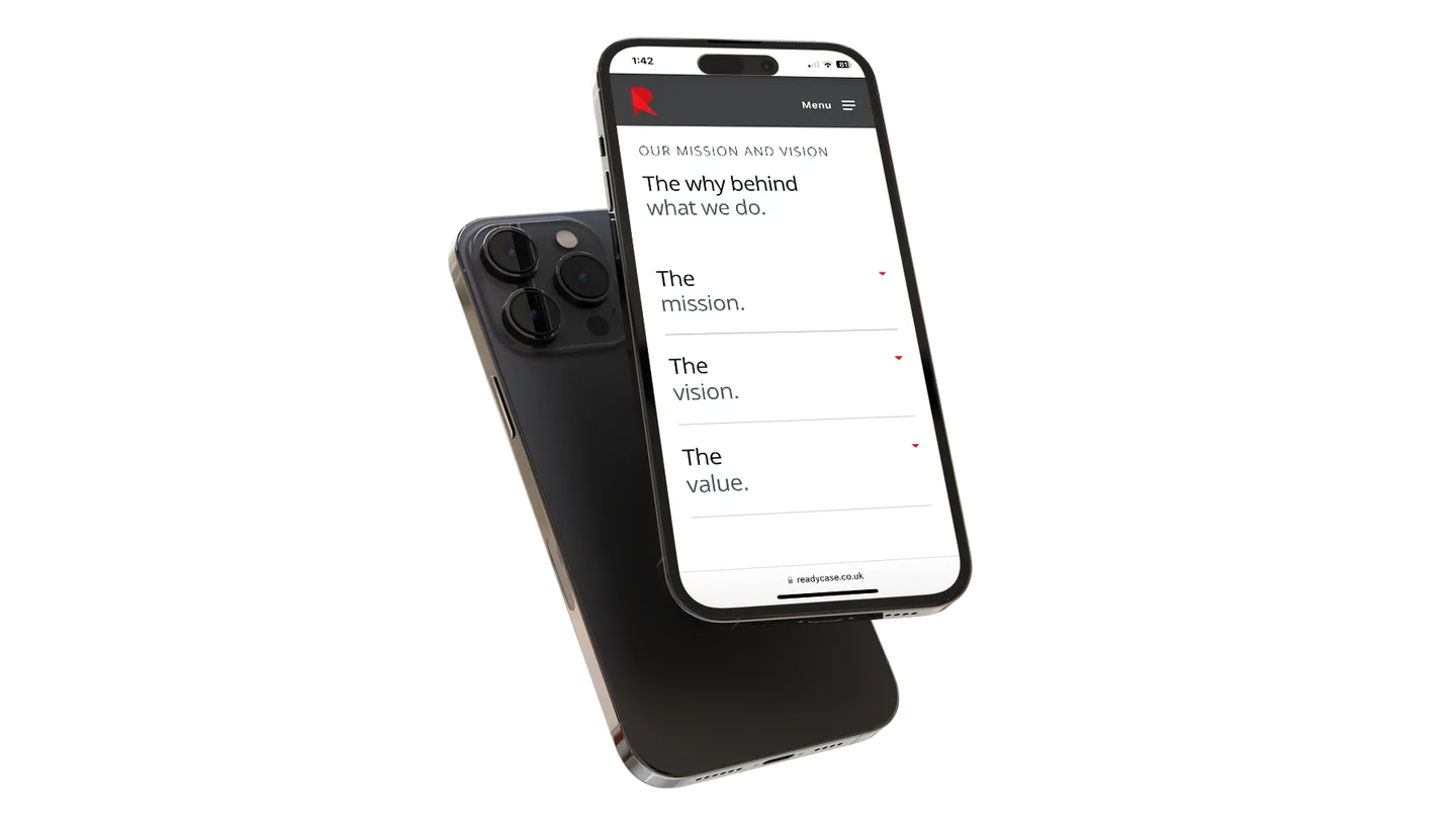 Ready Case iPhone mockup