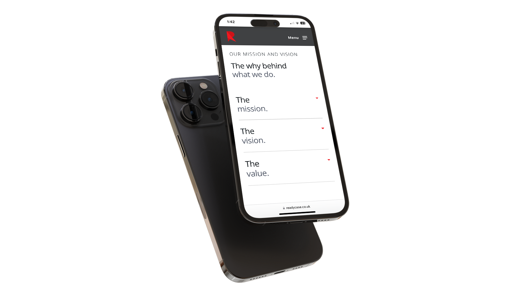 Ready Case iPhone mockup