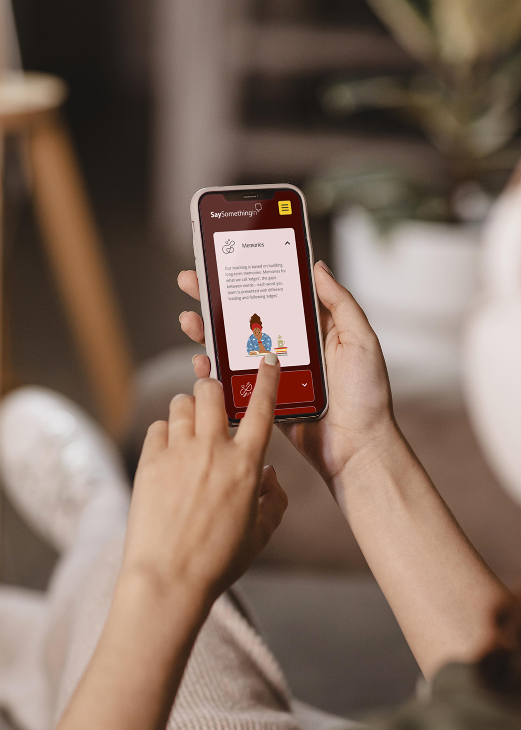 SaySomethingin iPhone mockup