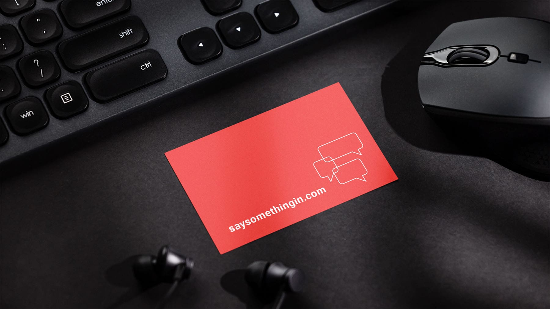 SaySomethingin business card design