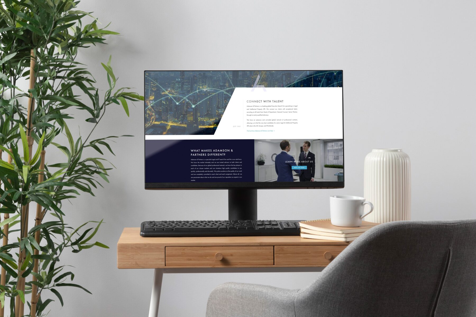 Adamson & Partners website mockup