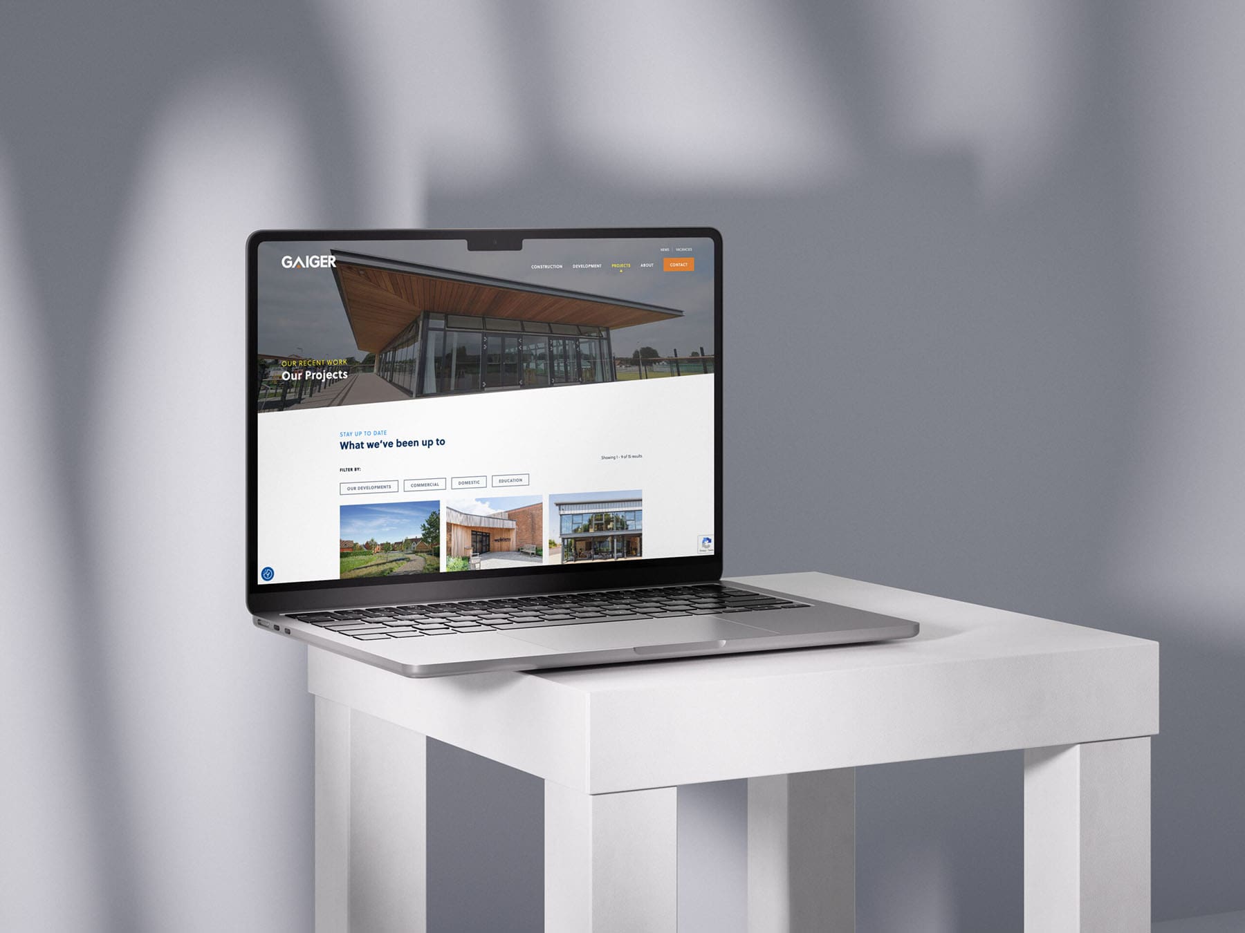 Gaiger Brothers website mockup