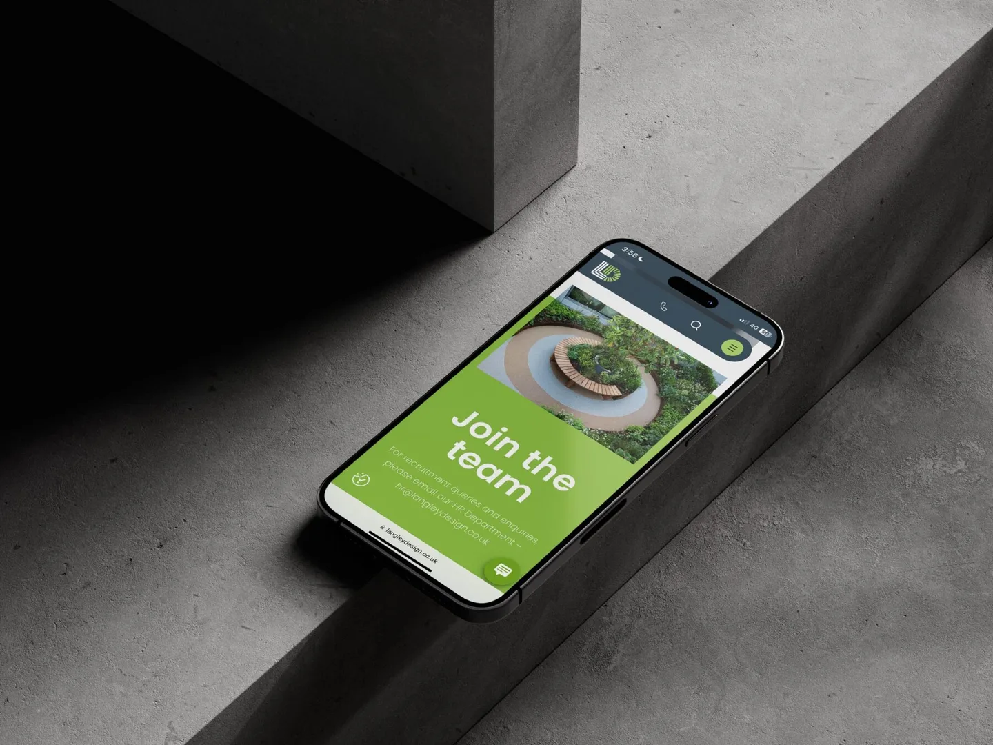 Langley Design iPhone mockup