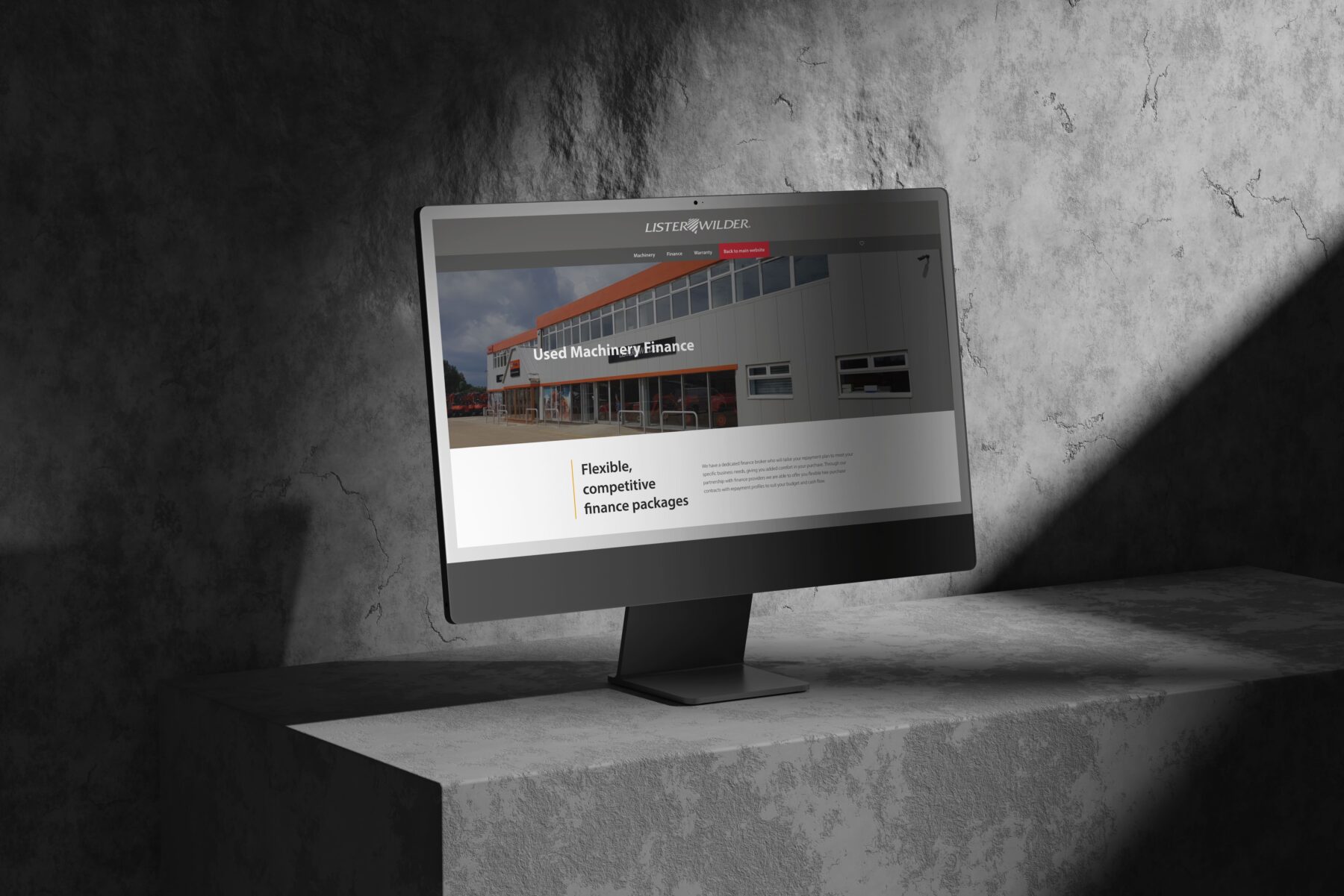 Lister Wilder website mockup
