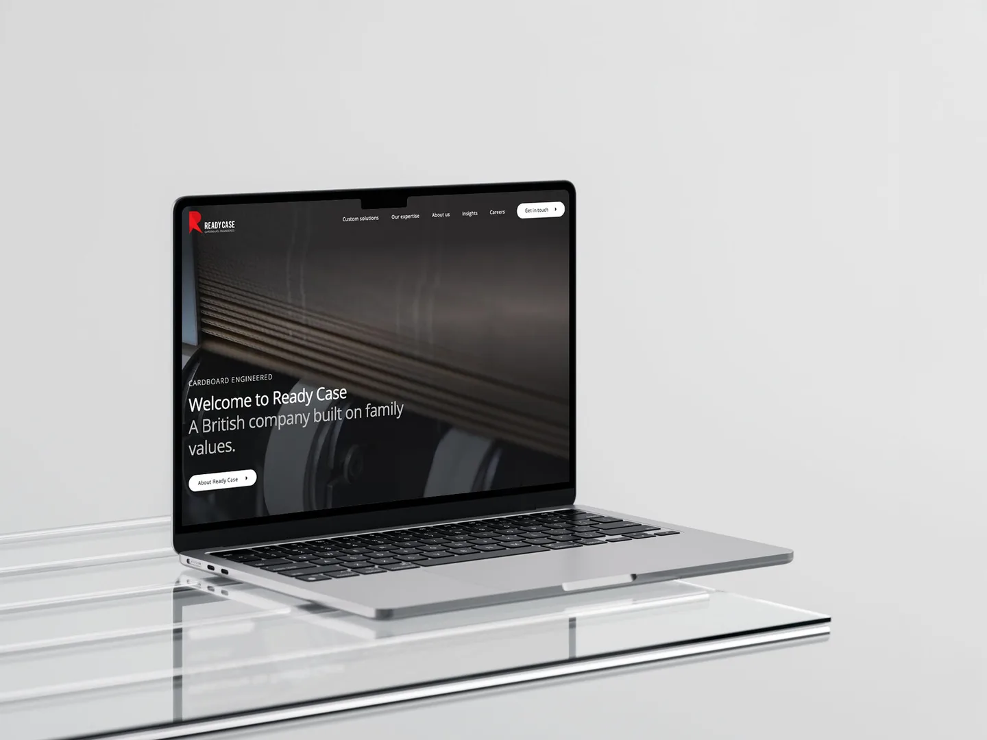 Ready Case website mockup