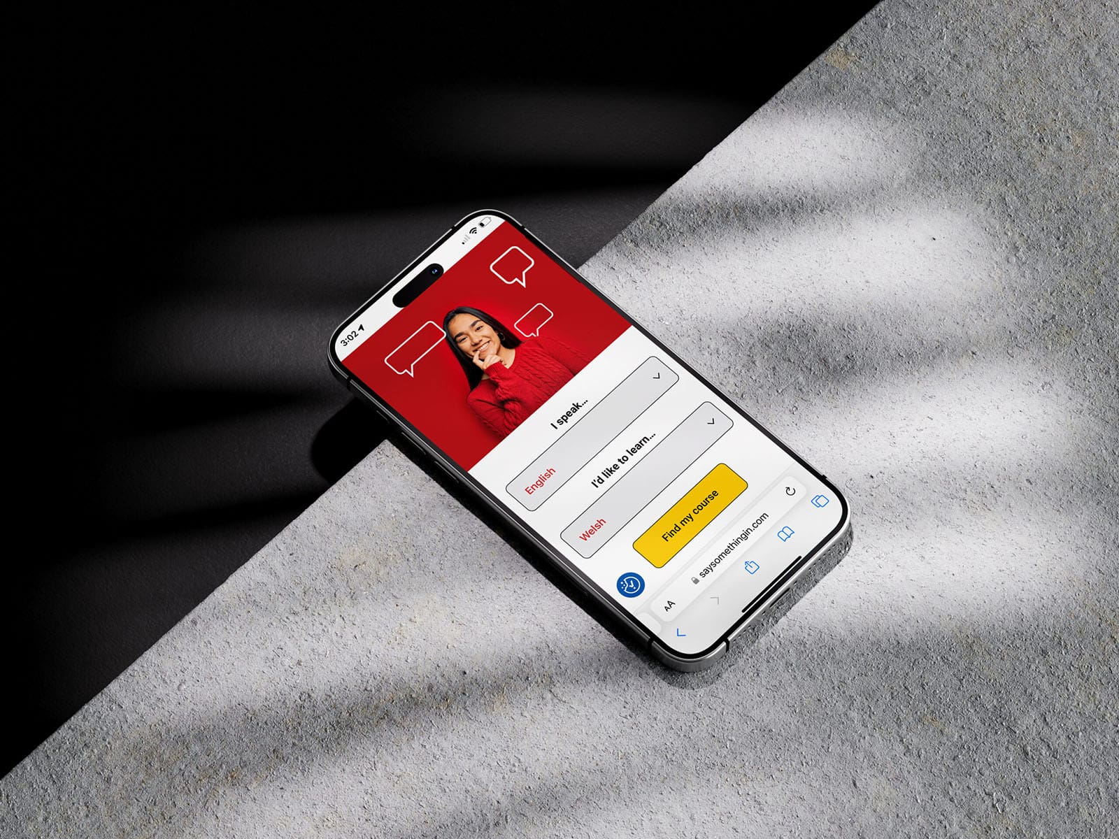 SaySomethingin iPhone mockup