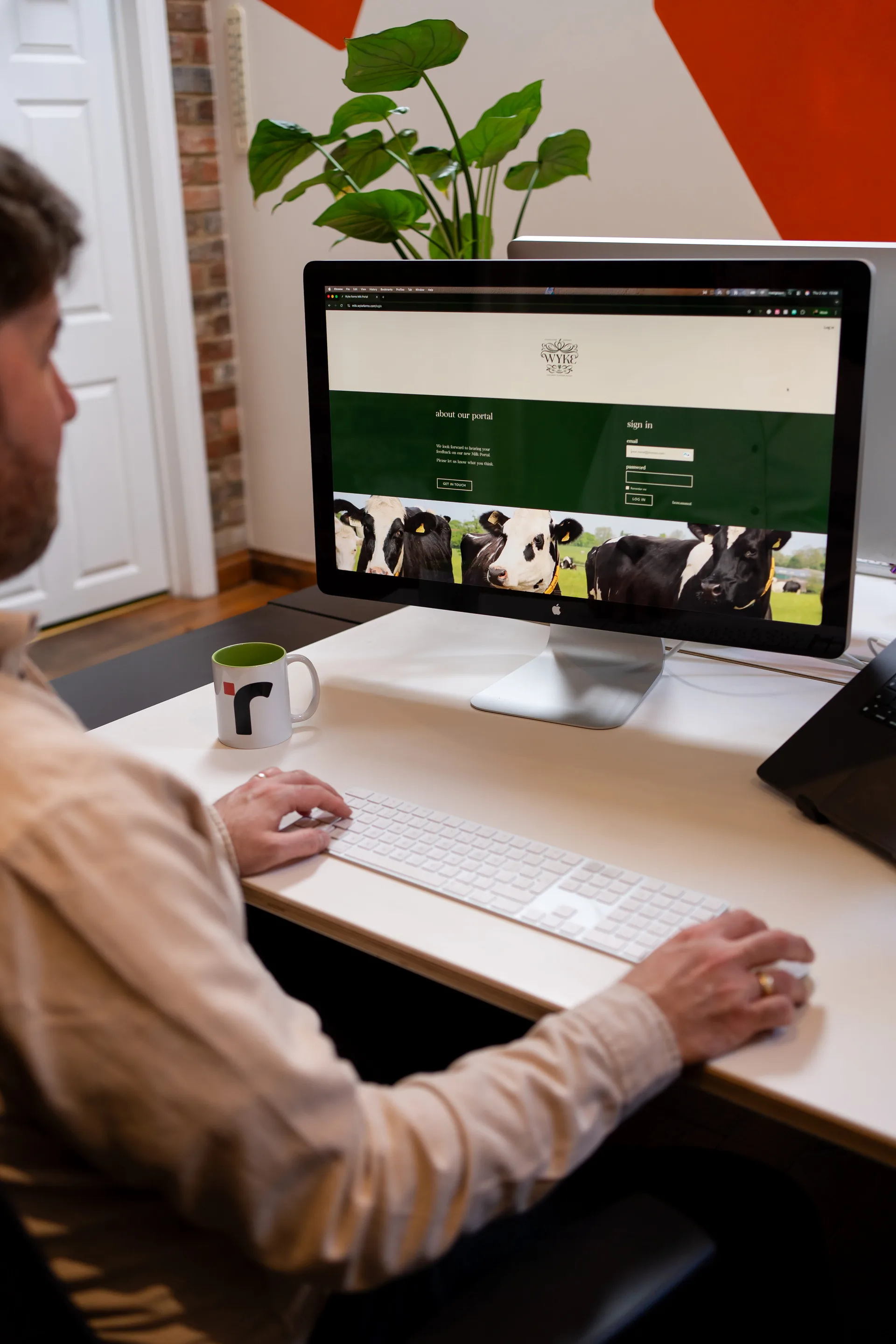 Mockup Photograph of Wyke Farms: Milk Portal