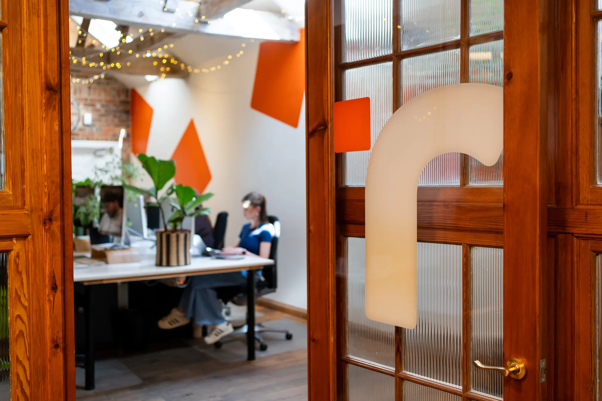 Resolution 'R' on the studio meeting room door