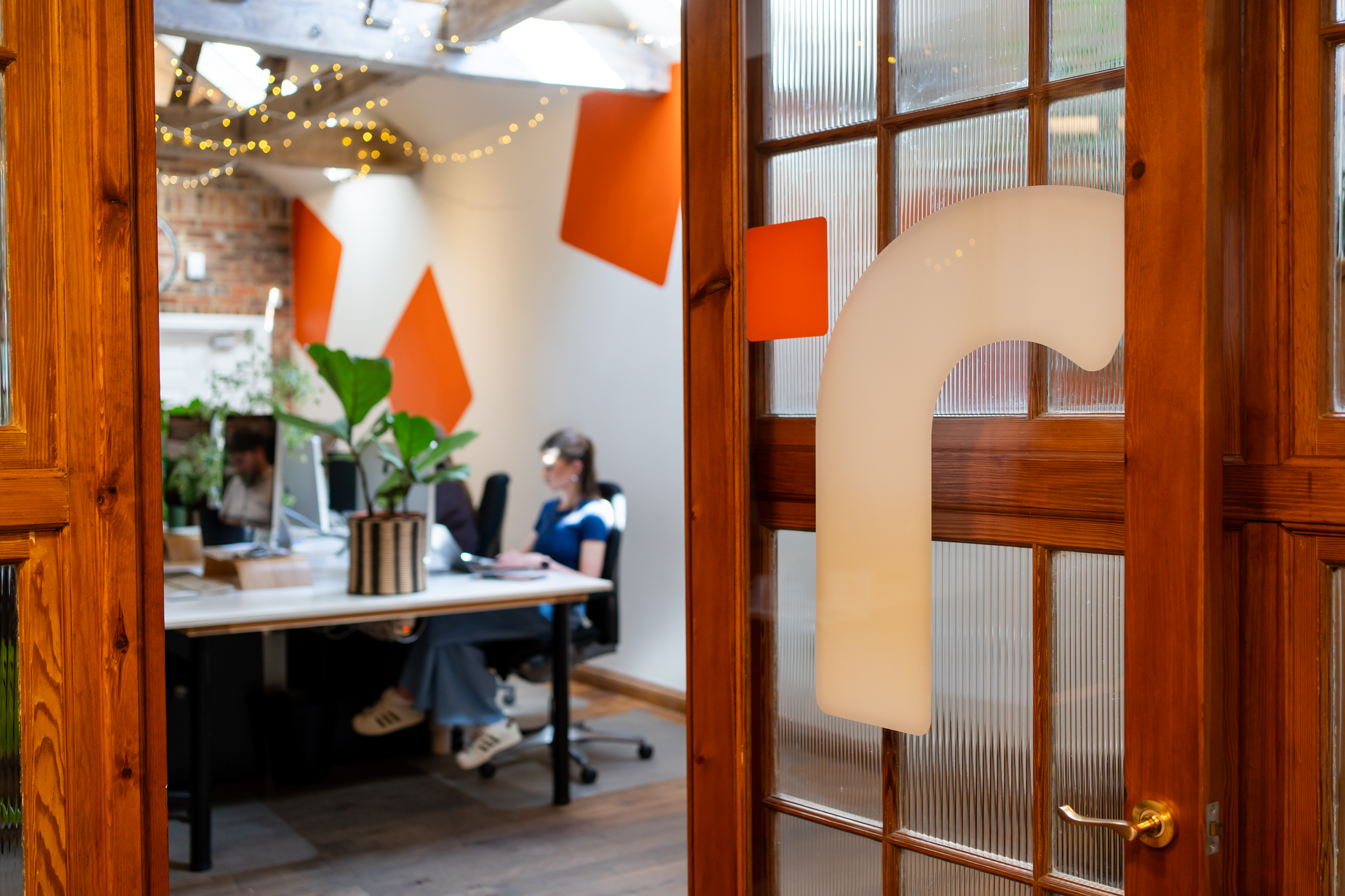 Resolution 'R' on the studio meeting room door