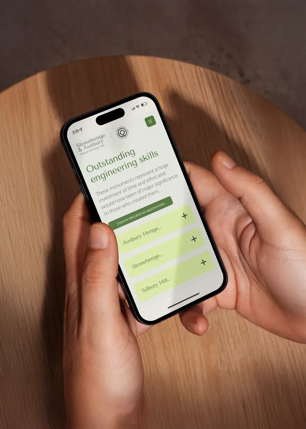 SAWHS iPhone mockup