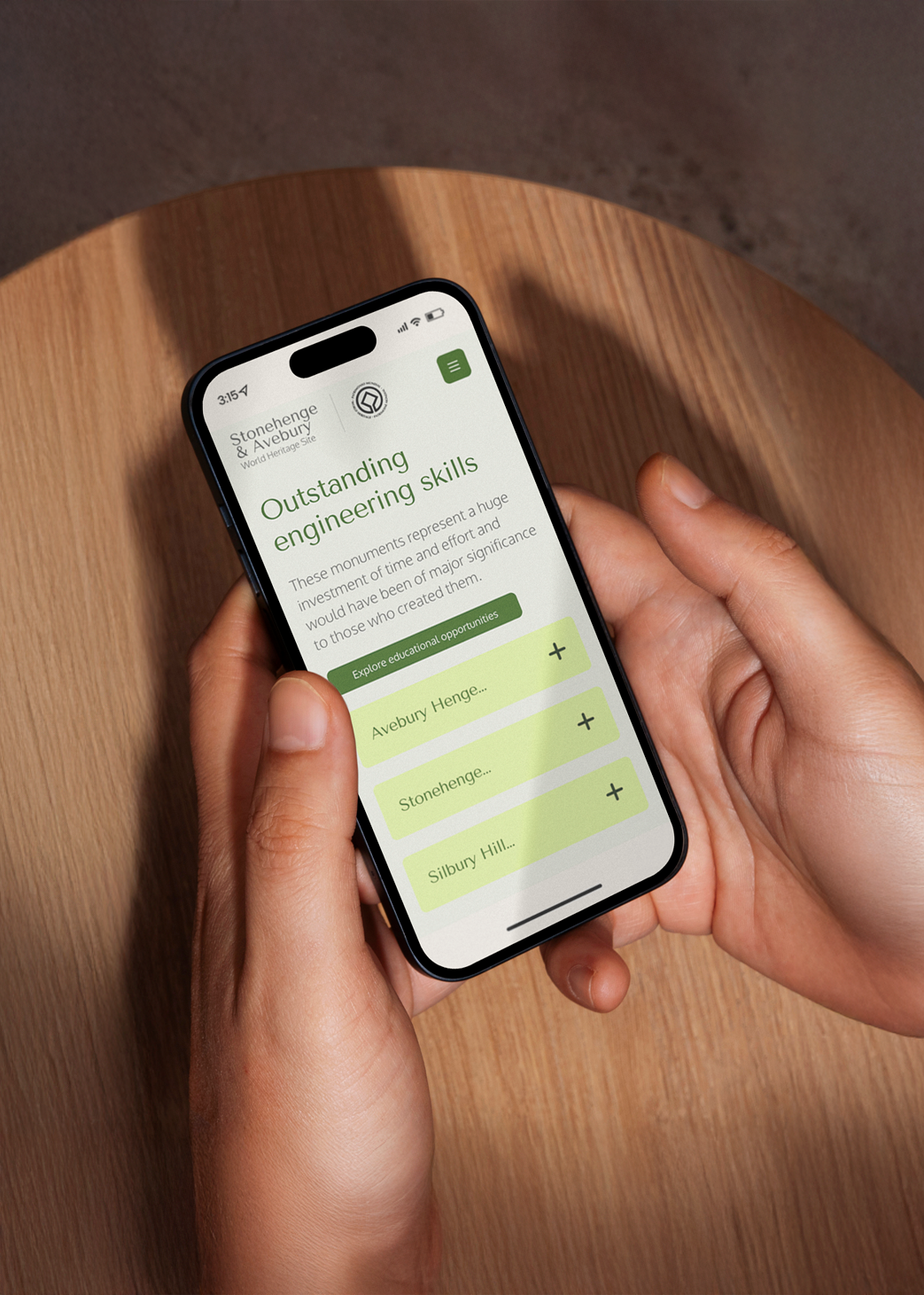 SAWHS iPhone mockup