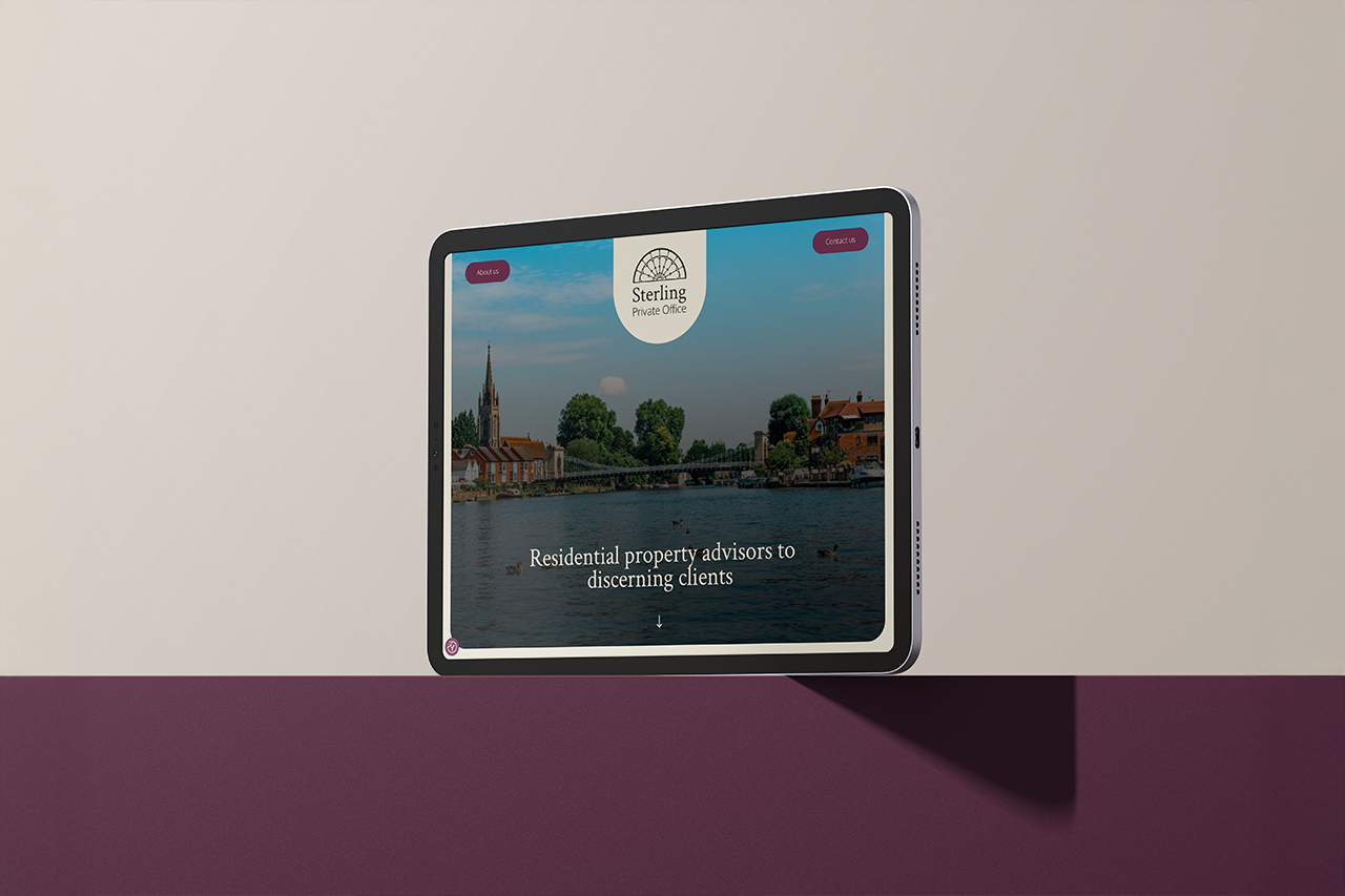 Sterling Private Office website on tablet