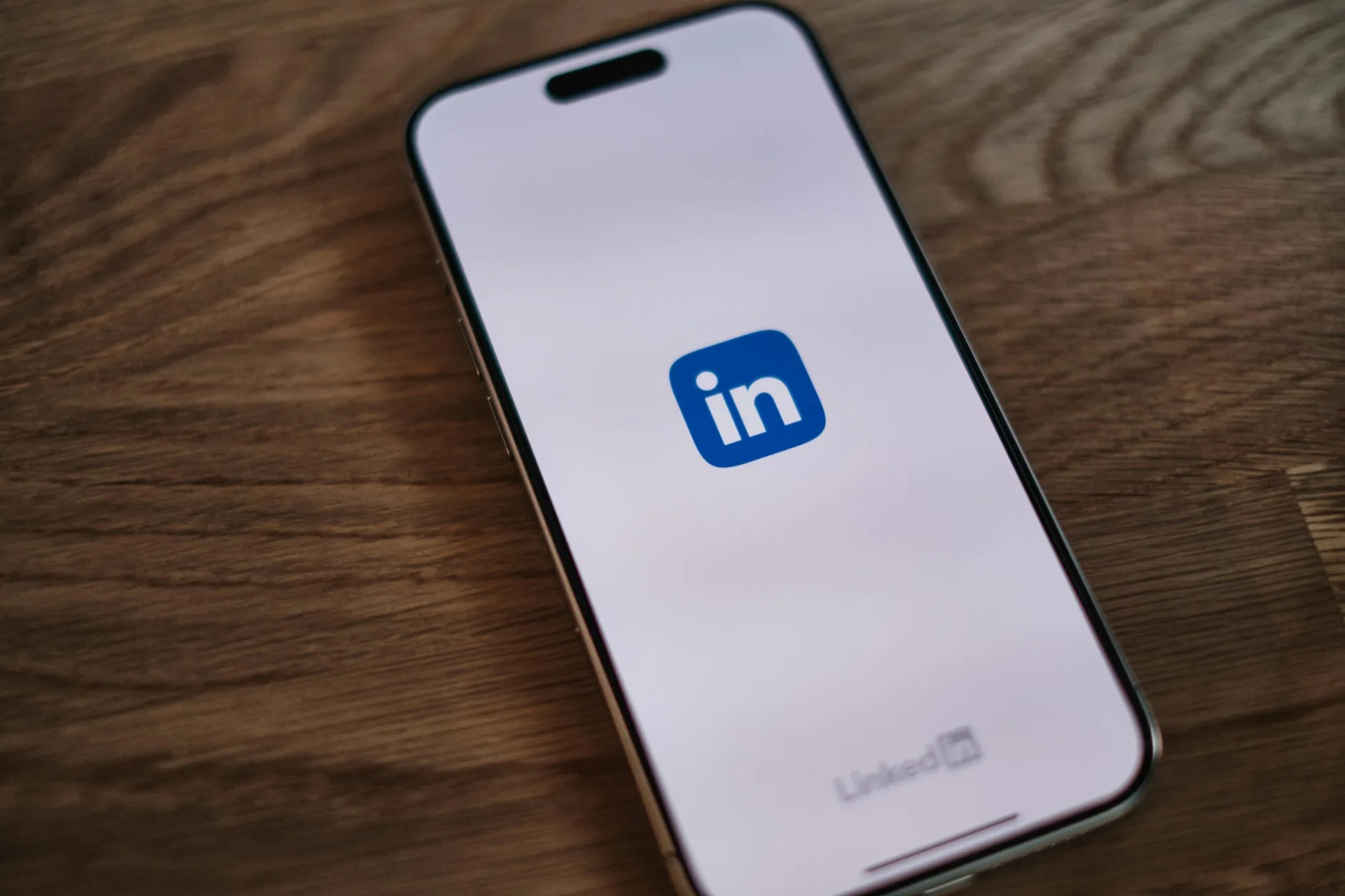 LinkedIn logon screen on smart phone