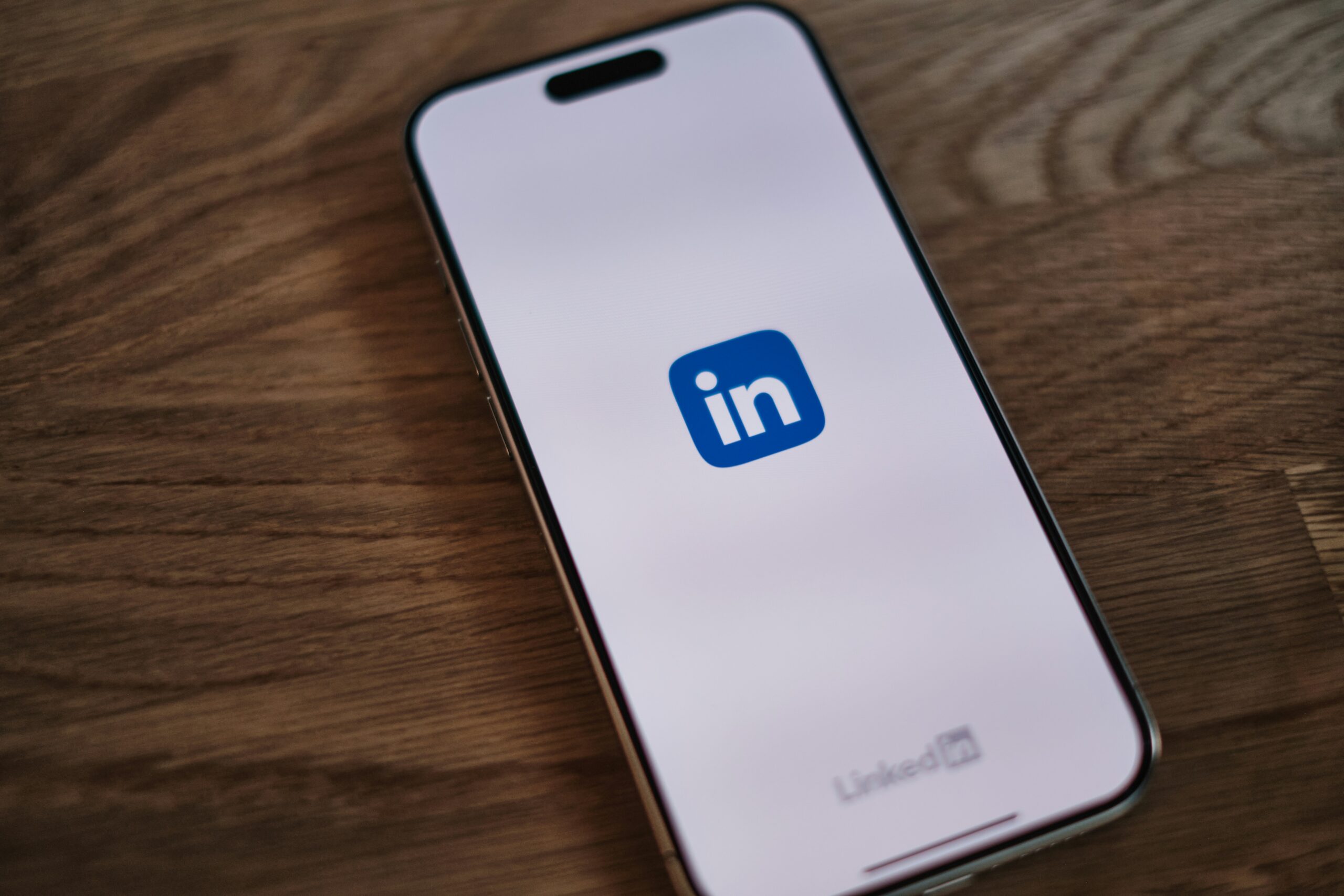 LinkedIn logon screen on smart phone