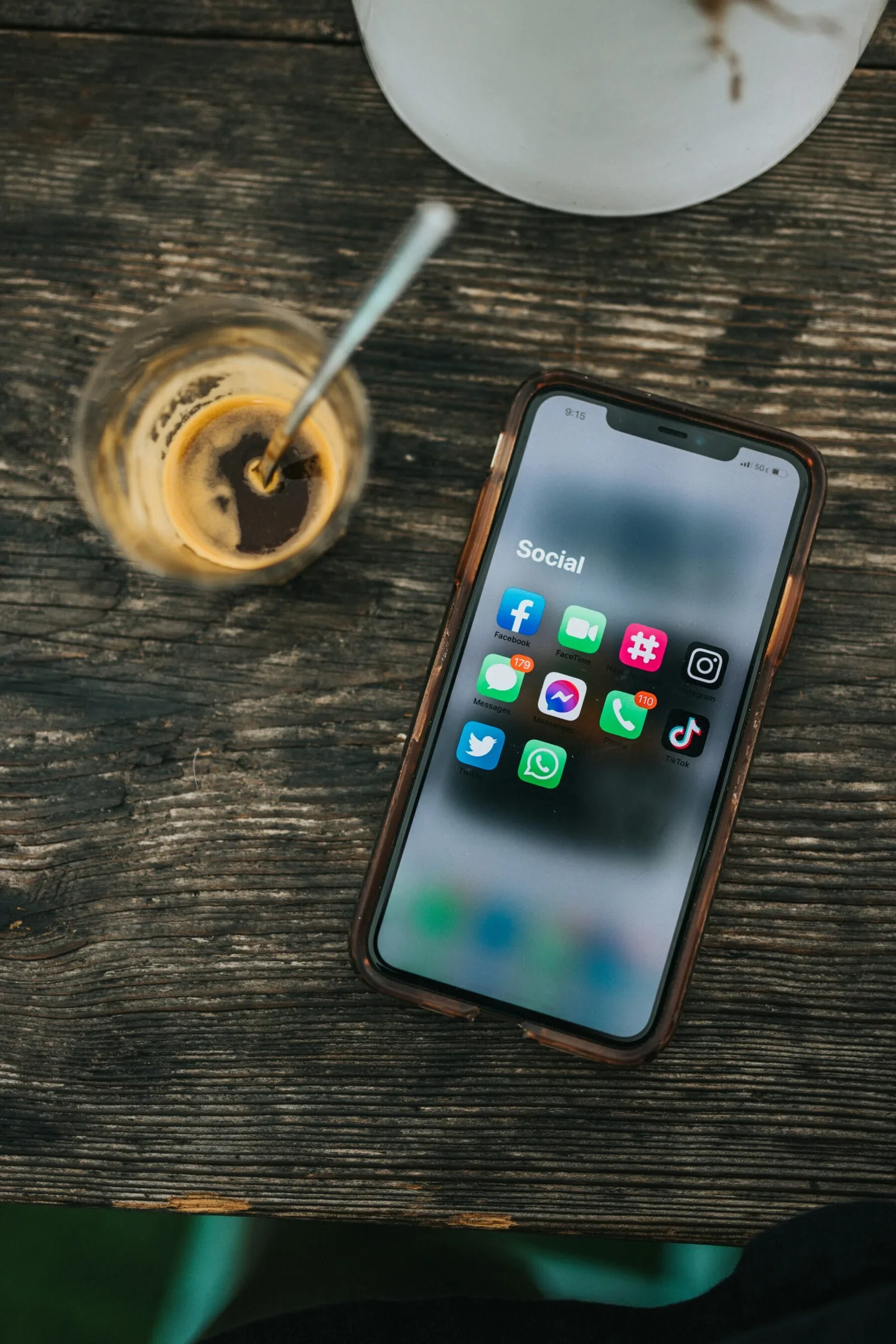 Social media iPhone mockup