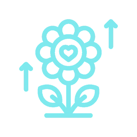 happiness icon showing a flower